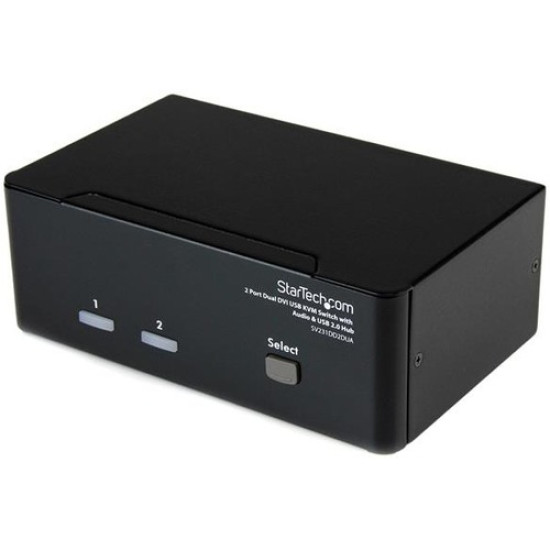 StarTech.com 2 Port Dual DVI USB KVM Switch w/ Audio & USB Hubidx ETS2560247