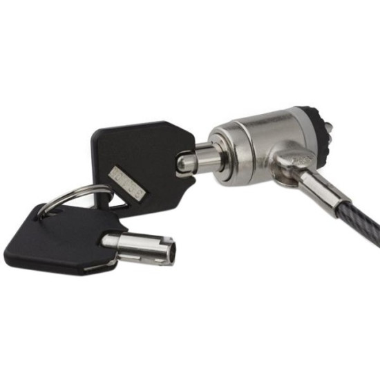 StarTech.com Keyed Cable Lock - with Push-to-Lock Button - 2 m (6.5 ) Steel Cable - Locking Cable for Laptop - Computer Cable Lock - Portable Security Cableidx ETS5508525