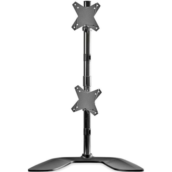 StarTech.com Vertical Dual Monitor Stand - For up to 27" VESA Monitors - Aluminum - Height Adjustable - Tilt - Swivel - Dual Monitor Mount for 2 Monitor Desk Setupidx ETS5464312